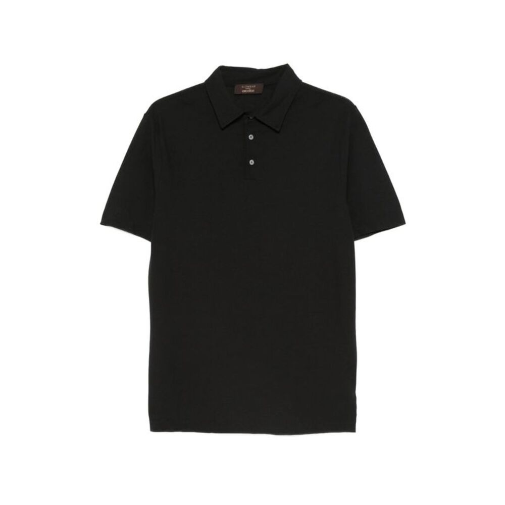 Zanone Black Polo Shirts Men